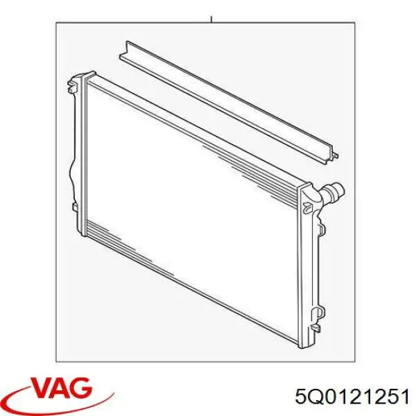Радиатор охлаждения двигателя VAG 5Q0121251 цена, от 56.43 USD