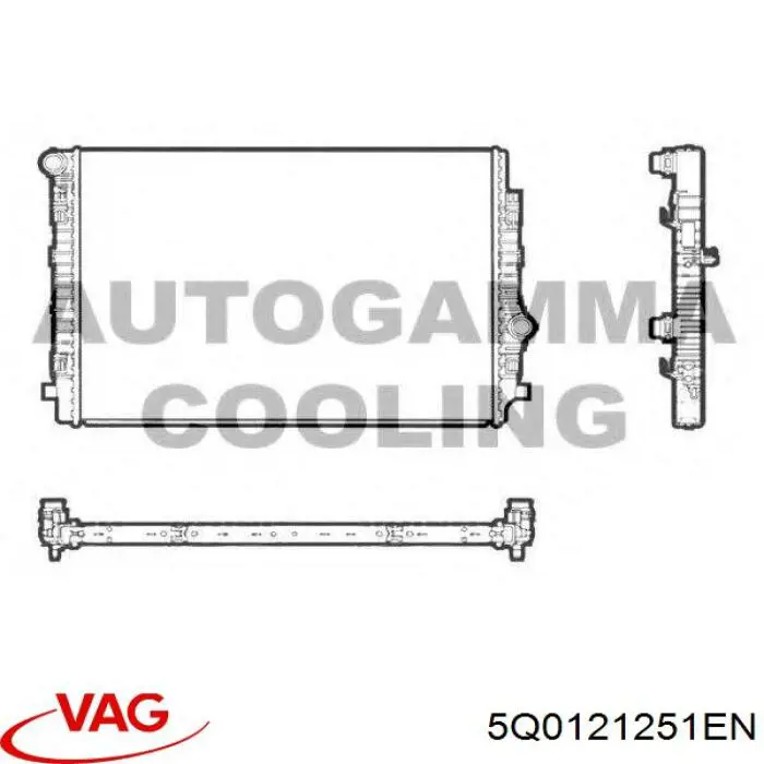 Купить 5Q0121251EN VAG Радиатор водяной
