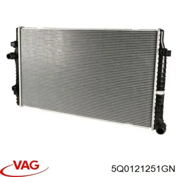 Radiador refrigeración del motor 5Q0121251GN VAG/Audi