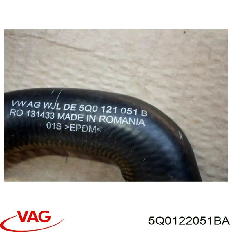 5Q0122051BA VAG шланг (патрубок радиатора охлаждения нижний)