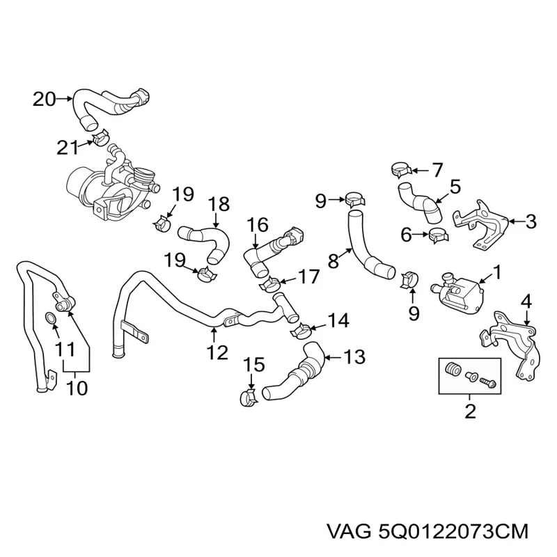 Кран печки (отопителя) VAG 5Q0122073CM цена, от 38.74 USD