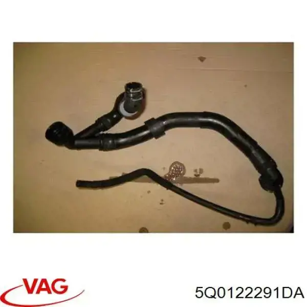 5Q0122291DA VAG tubo de ligação do termostato superior (acoplamento de desmontagem rápida)