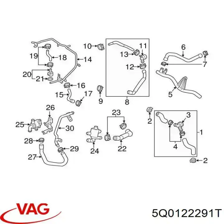 Фланец системы охлаждения 3F122023 AND