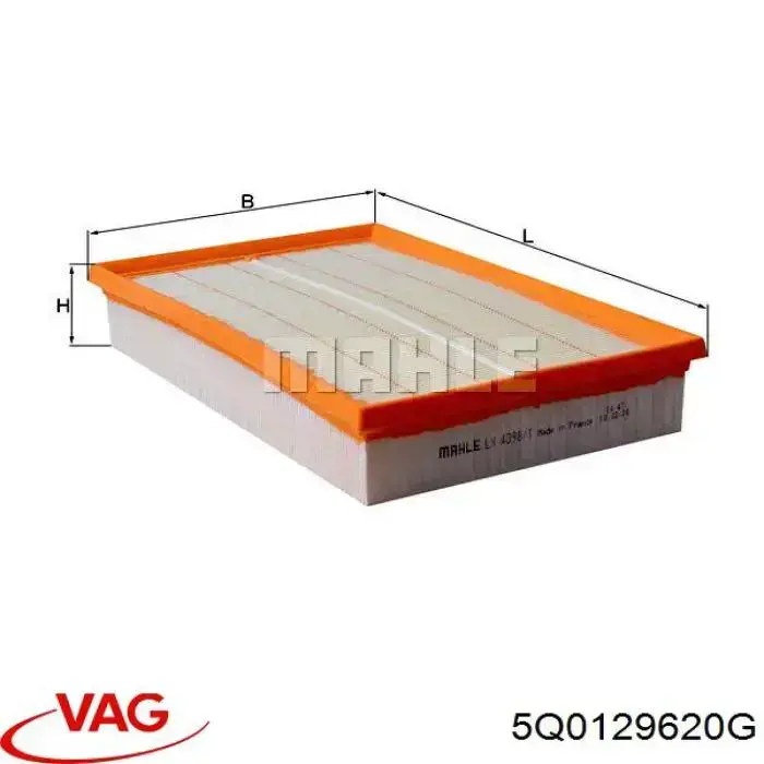 Filtro de aire 5Q0129620G VAG