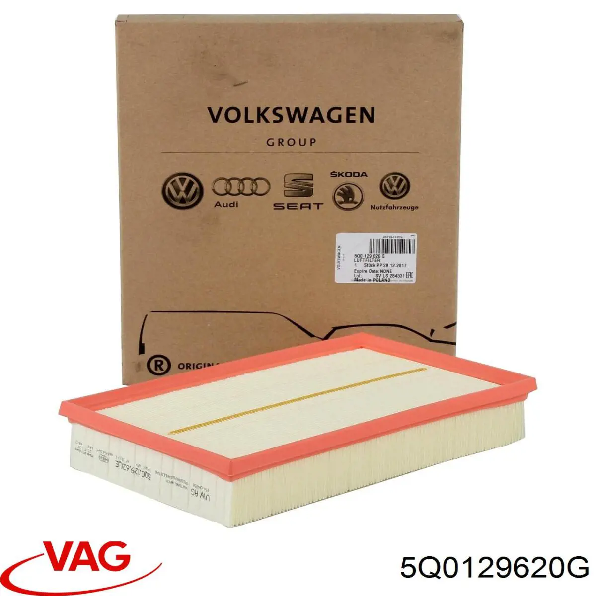 5Q0129620G VAG filtro de ar