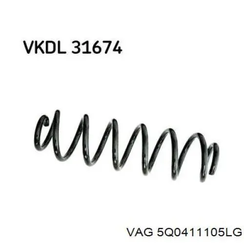 5Q0411105LH VAG Пружина передней подвески
