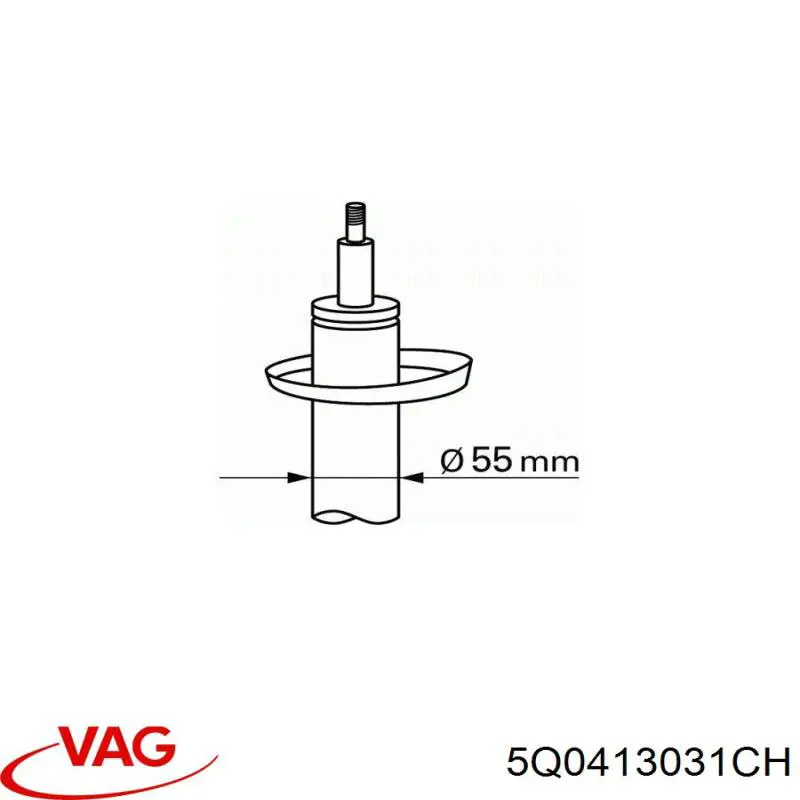 Стойка амортизатора передняя VAG 5Q0413031CH цена, от 82.22 USD