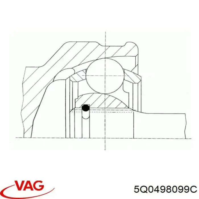 Купить 5Q0498099C VAG Внешняя граната