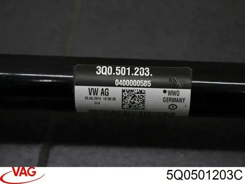 Купить 5Q0501203C VAG Полуось задняя левая