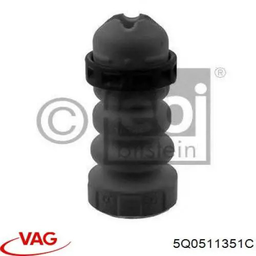 5Q0511351C VAG pára-choque (grade de proteção de amortecedor traseiro)