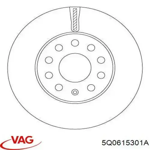 Купить 5Q0615301A VAG Ротор тормозной