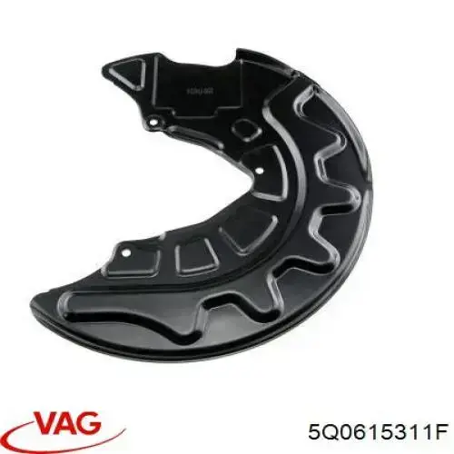 5Q0615311F VAG proteção do freio de disco dianteiro esquerdo