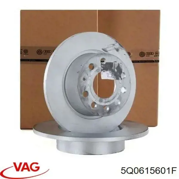 5Q0615601F VAG диск тормозной задний
