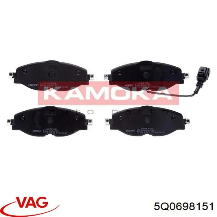 5Q0698151 VAG Pastillas de freno delanteras original y equivalente