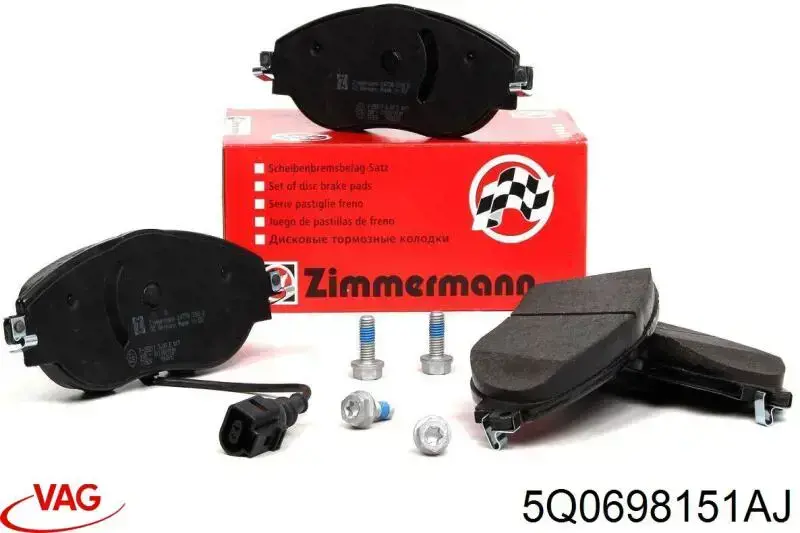 5Q0698151AJ VAG Колодки передние