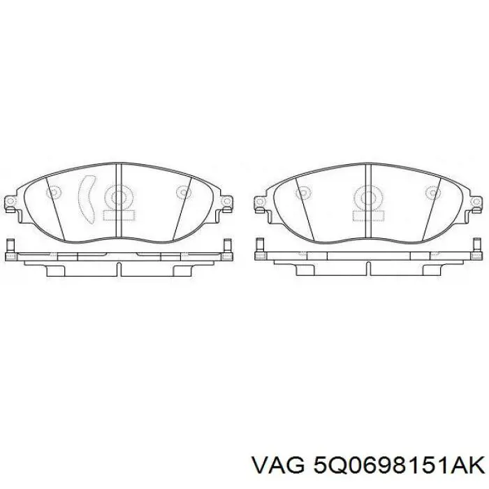 5Q0698151AK VAG Колодки передние