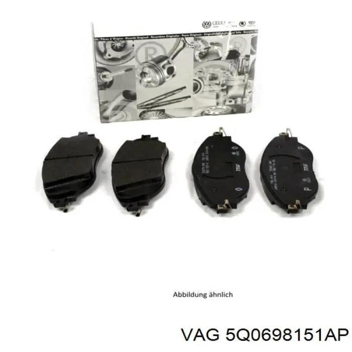 5Q0698151AP VAG колодки тормозные передние дисковые