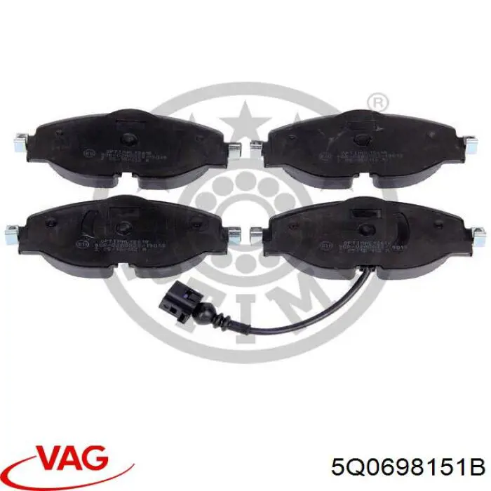 5Q0698151B VAG Pastillas de freno delanteras original y equivalente