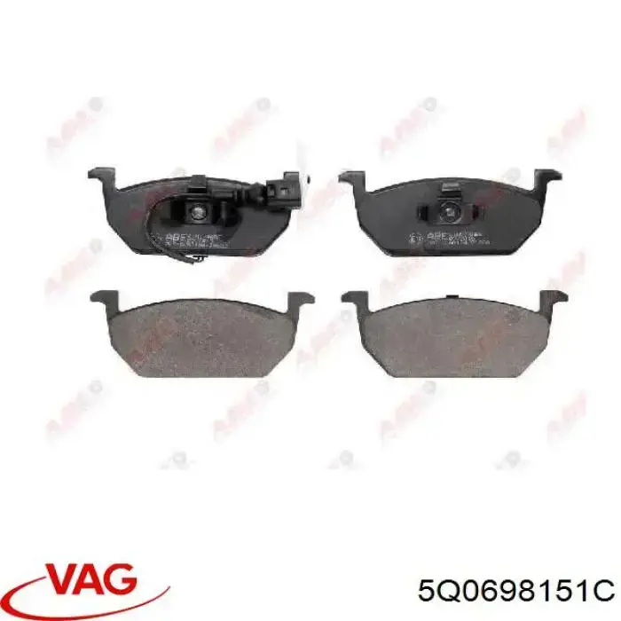 Передние тормозные колодки 5Q0698151C VAG