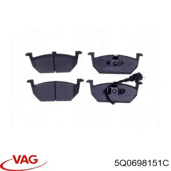 Передние тормозные колодки 5Q0698151C VAG