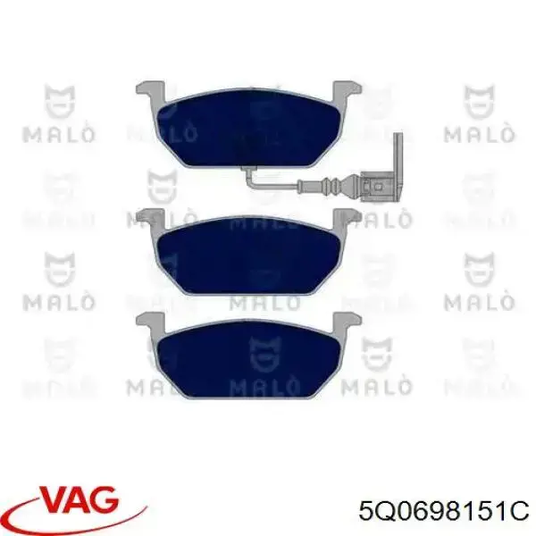 5Q0698151C VAG Колодки передние