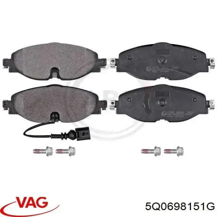 5Q0698151G VAG Pastillas de freno delanteras original y equivalente