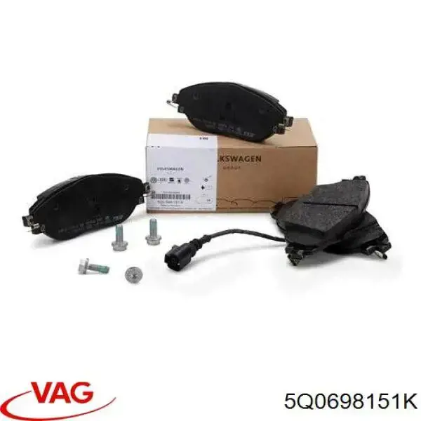 5Q0698151K VAG Pastillas de freno delanteras original y equivalente