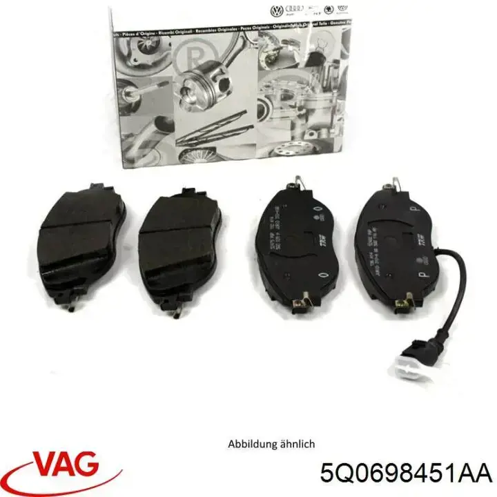 Купить 5Q0698451AA VAG Колодки тормозные задние, дисковые