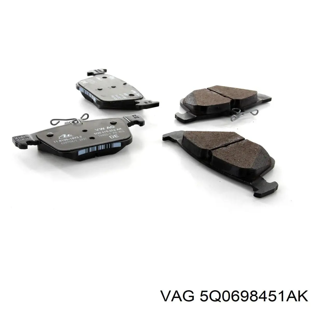 5Q0698451AK VAG Колодки тормозные дисковые комплект