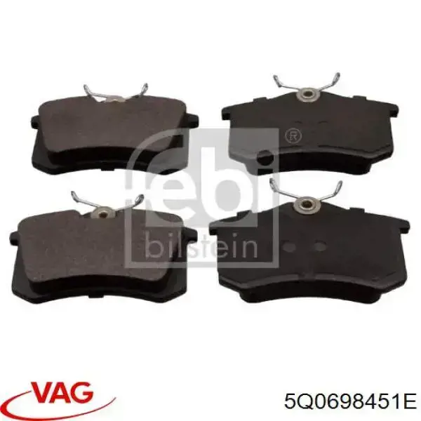 Купить 5Q0698451E VAG Колодки тормозные задние, дисковые