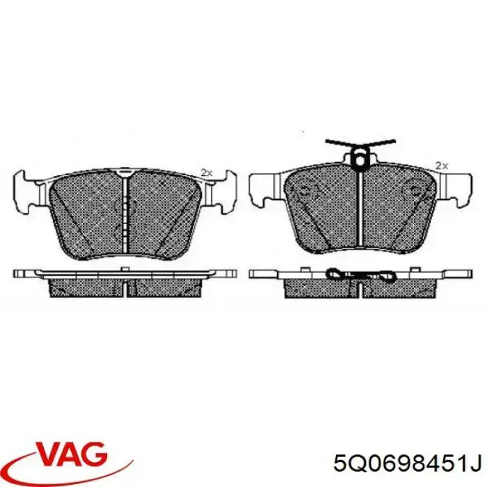 Задние тормозные колодки LP3845 Delphi