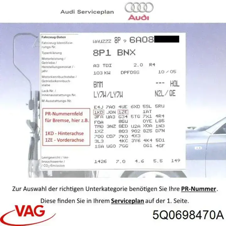  VAG 5Q0698470A цена, от 20.21 USD