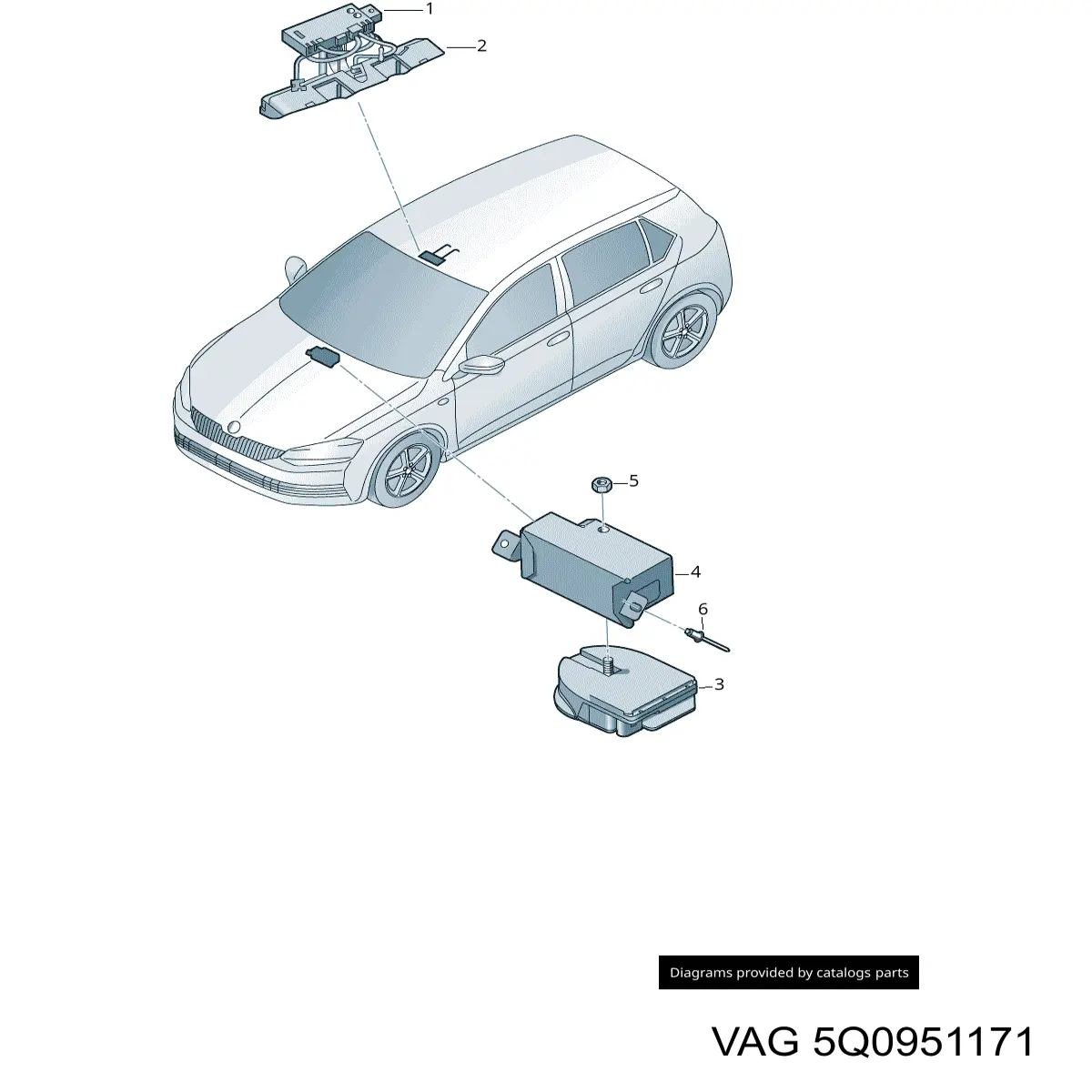 Датчик движения в салоне VAG 5Q0951171 цена, от 25.34 USD