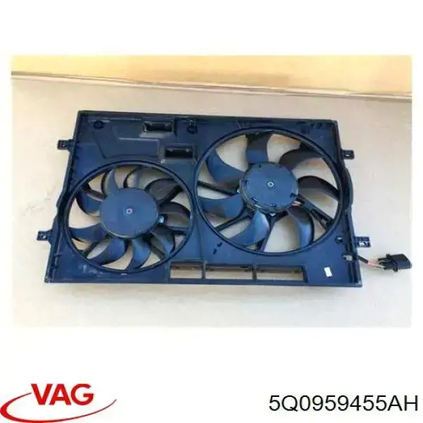 Электровентилятор охлаждения в сборе (мотор+крыльчатка) правый VAG 5Q0959455AH