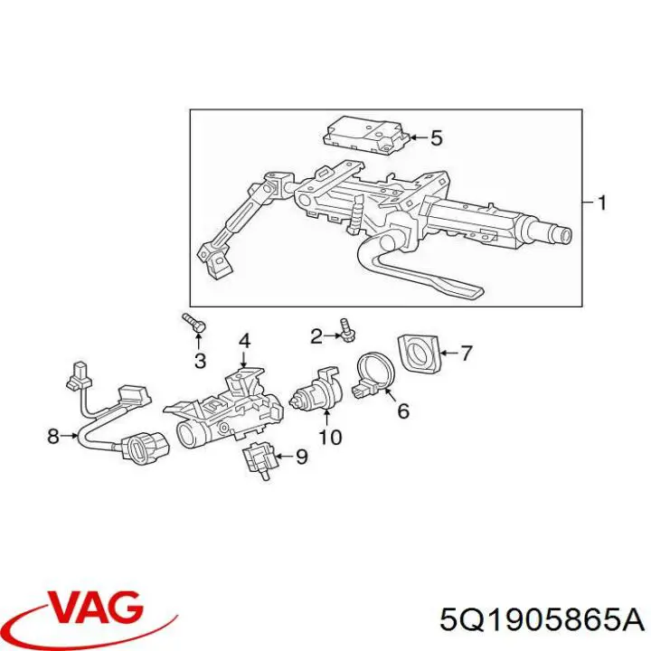 Контактная группа замка зажигания 99051790901 Vika