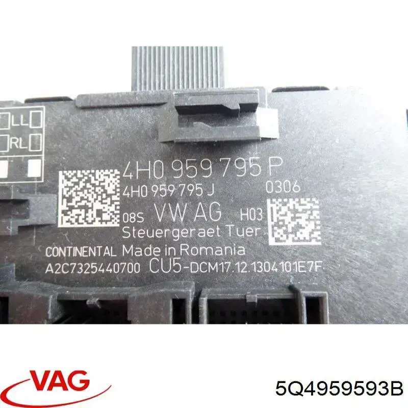 5Q4959593B VAG блок комфорта передней двери