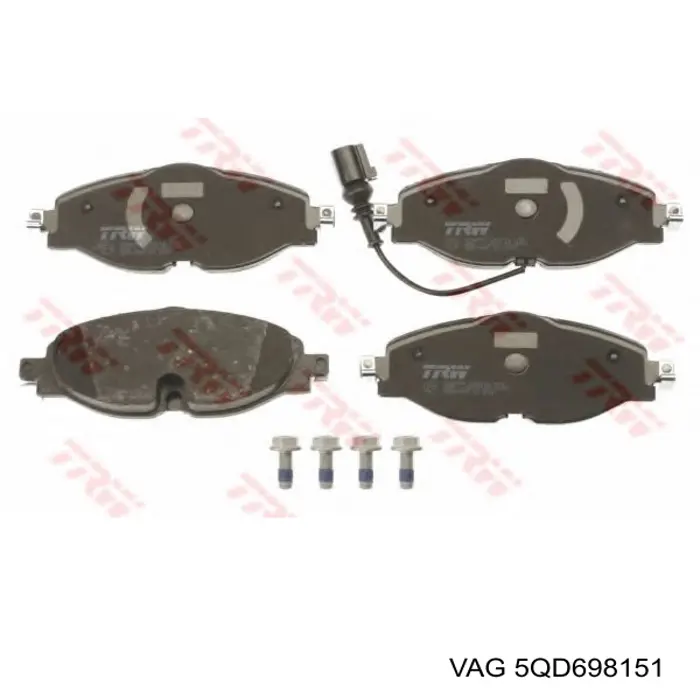 5QD698151 VAG передние тормозные колодки