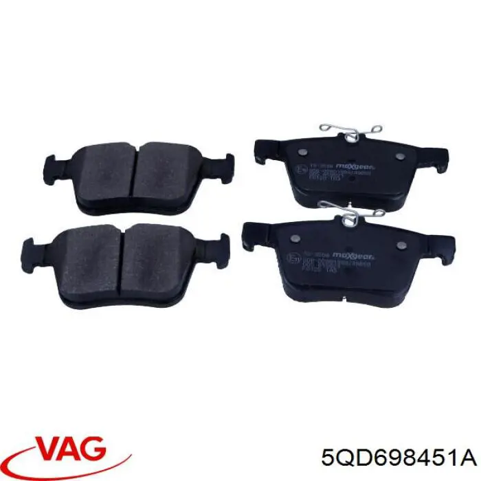 Задние тормозные колодки 5QD698451A VAG