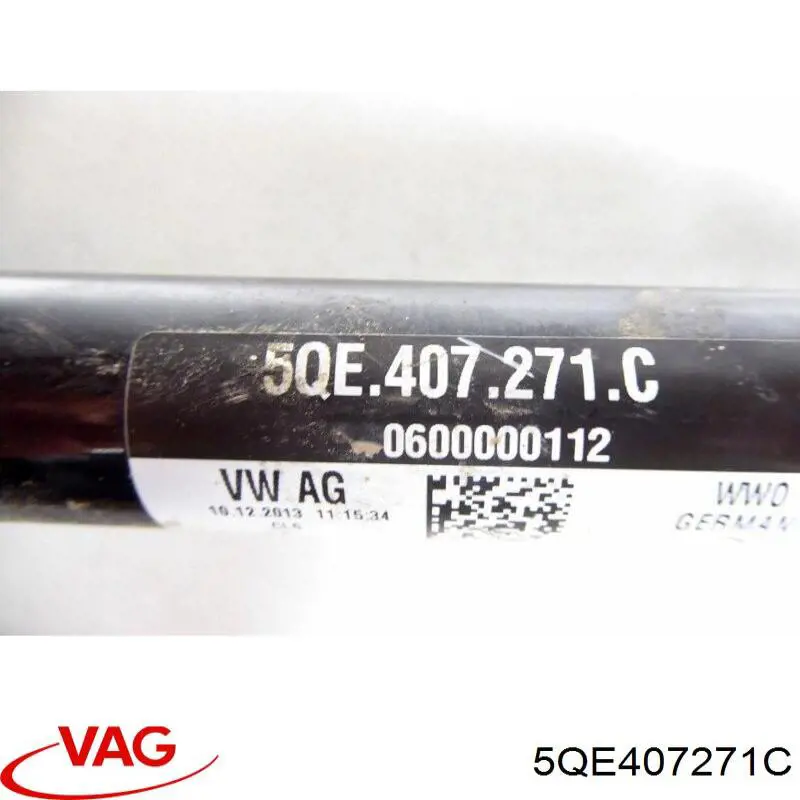 5QE407271C VAG Полуось передняя левая