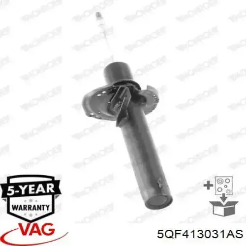 Стойка амортизатора передняя VAG 5QF413031AS цена, от 79.88 USD