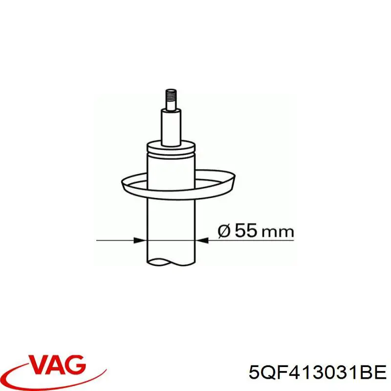 5QF413031BE VAG amortecedor dianteiro