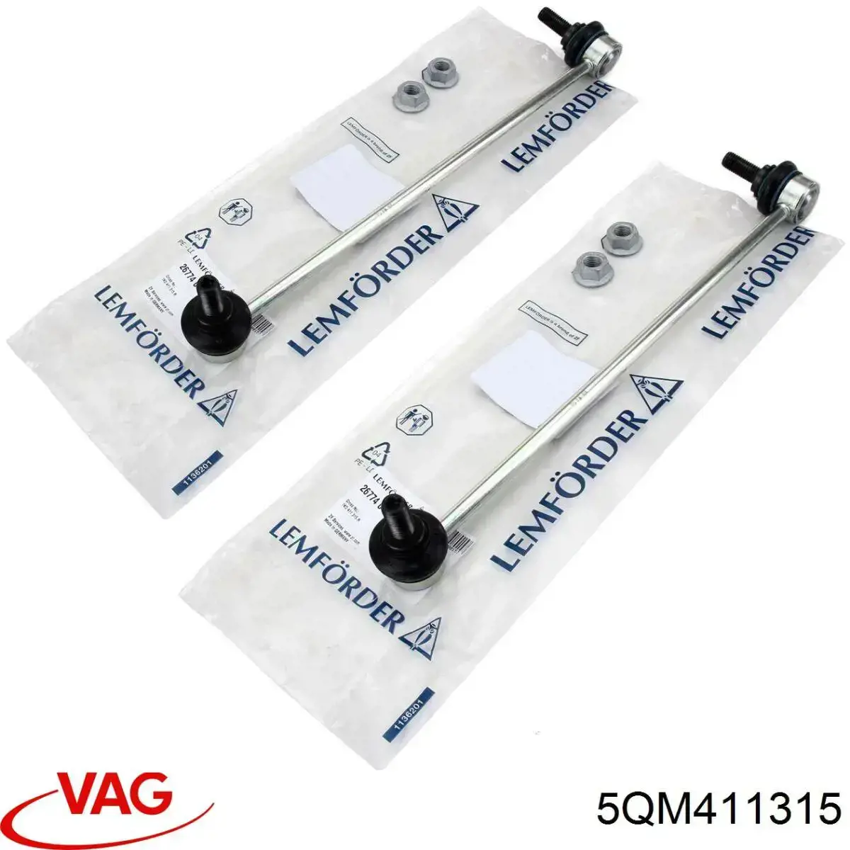 Стойка переднего стабилизатора 5QM411315 VAG