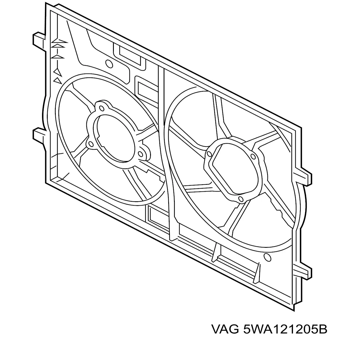 Дифузор (кожух) радіатора охолодження 5WA121205B VAG/Seat