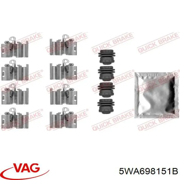 Колодки VAG 5WA698151B цена, от 70.40 USD