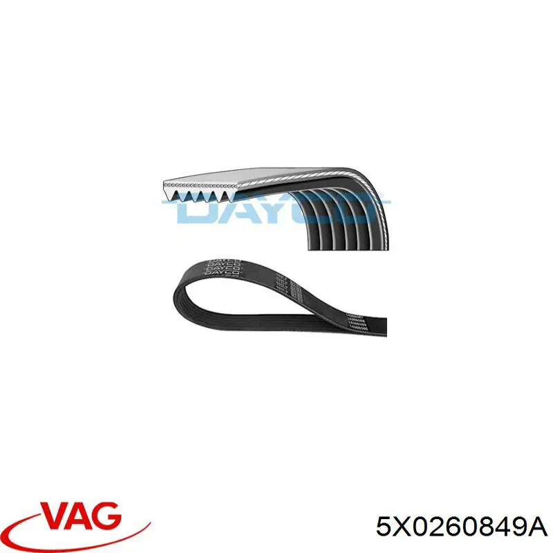 Купить 5X0260849A VAG Ремень генератора
