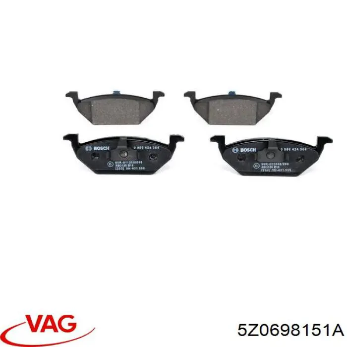 Купить 5Z0698151A VAG Колодки тормозные
