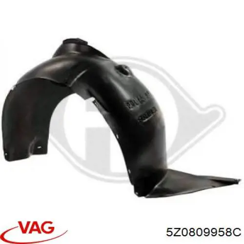 5Z0809958C VAG Подкрыльник переднего крыла, правый