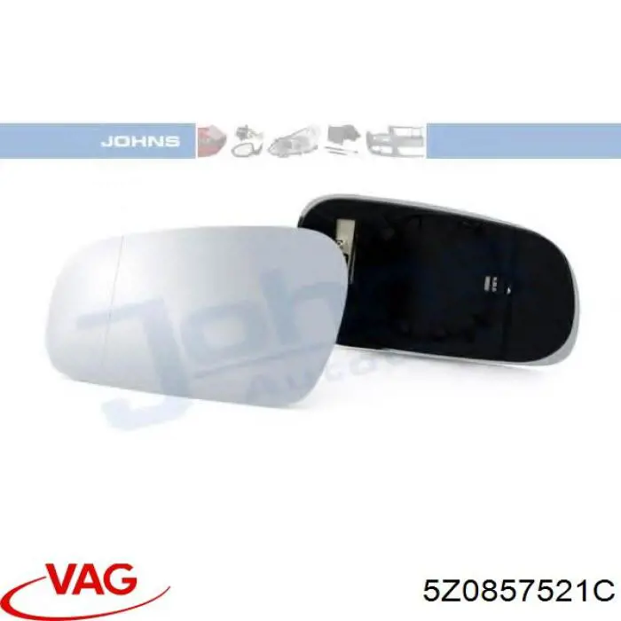Зеркальный элемент водительского зеркала VAG 5Z0857521C цена, от 9.81 USD