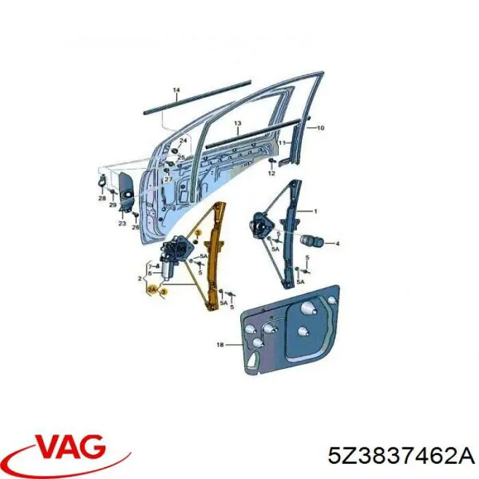 Купить 5818266 VAN Wezel Стеклоподъемник (механизм перемещения стекла)