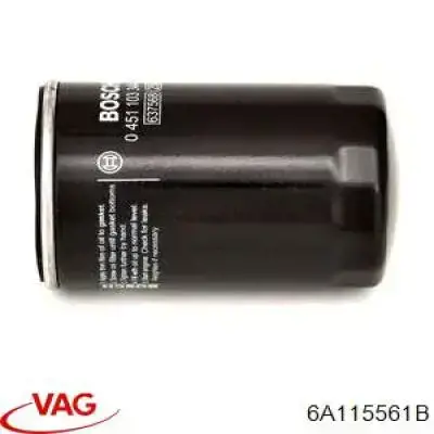Купить 6A115561B VAG Фильтр центробежный очистки масла